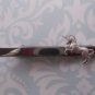 T810 Antique Silver Unicorn Tie Clip Bar Pin Steampunk Gothic Mythical Gift