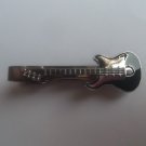 T801 Black and White Guitar Tie Clip Pin Tack Tieclips Great Gift for Him *30