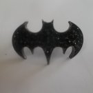 R22 Batman Double Finger Ring Black Rhinestone Ring Size 7 Movie Superhero **+