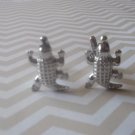 CL001 Stainless Steel Silver Crocodile Alligator Cuff Links Cufflinks Great *