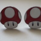CL080 Super Mario Brothers Red Mushroom Cufflinks Cuff Links TV Game Gamer *30
