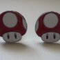 CL080 Super Mario Brothers Red Mushroom Cufflinks Cuff Links TV Game Gamer *30