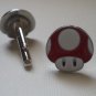 CL080 Super Mario Brothers Red Mushroom Cufflinks Cuff Links TV Game Gamer *30