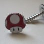 CL080 Super Mario Brothers Red Mushroom Cufflinks Cuff Links TV Game Gamer *30