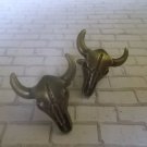 CL008 Antique Bronze Bull Skull Head Cufflinks Cuff LInks Gothic Halloween Gift