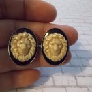 CL990 Lion Animals Cameo Cuff Links Medieval Chic Birthday Gift for him Novelty