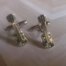 CL516 Silver Guitar Cufflinks Music Player Novelty Wedding Father's Day Gift ++