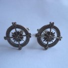 CL012 Steampunk Victorian Gothic Antique Silver Nautical Compass Cufflinks *30