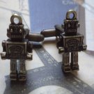 CL009 Antique Bronze Robot Cuff Links Cufflinks Steampunk Altered Art ++