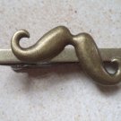 T008  Antique Bronze Mustache Tie Bar Tie Clip Pin Steampunk Gothic Tiebar ***30