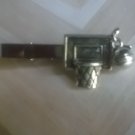 T051 Antique Silver Basketball Hoop Net Tie Bar Clip Tack Pin Player Rare Gifts