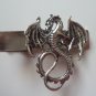 T504 Antique Silver Flying Dragon Tie Bar Clip Tacks Steampunk Gothic AlteredArt
