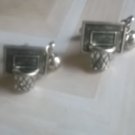 CL051 Antique Silver Basketball Hoop Net Cuff Links Cufflinks Father's Day *30