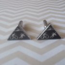 CL001 Stainless Steel Triathlon Runner Bicyclist Swimmer Cuff Links Cufflinks ++