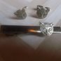 T809 Antique Silver Cat Tie Clip Bar Pin Tie Tack Steampunk Gothic Novelty Gift