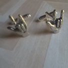 CL062 Antique Silver American Sign Language I Love You Cufflinks Cuff Links #30