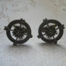 CL011 Steampunk Antique Bronze Nautical Compass Cuff Links Cufflinks *30