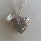 N032 Glow in the Dark Heart Necklace with your Initial Personalized Novelty .