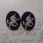 CL014 Silver Unicorn Cameo Cufflinks Cuff Links Horse Pegasas Medieval Chic #30