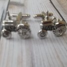 CL065 Silver Tractor Cufflinks Cuff Links Chfistmas Gifts For Him Wild Novelty +