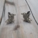 CL028 Antique Silver Crow Raven Cufflinks Cuff Links Gothic Steampunk Novelty