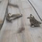 CL028 Antique Silver Crow Raven Cufflinks Cuff Links Gothic Steampunk Novelty