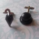 CL530 Charlie Chaplin Black Hat Umbrella Cuff Links Cufflinks Movie Star