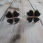 CL510 Black Clover Leaf Four Leaves Happiness Cufflinks Cuff Links Irish Gift ++