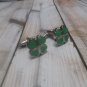 CL529 Happy Four Leaf Clover Cufflinks Cuff Links Green Irish St. Patrics Day #