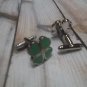 CL529 Happy Four Leaf Clover Cufflinks Cuff Links Green Irish St. Patrics Day #