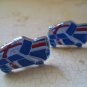 CL023 NEW UK Flag Union Jack British Race Car Cufflinks Cuff Links