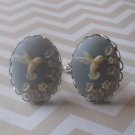 CL201 Lovely Hamming Bird Cameo Cufflinks Cuff Links Novelty Father's Day Gifts+