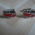 CL044 Retro Red VW Camper Van Bus Cufflinks Wedding Party Father's Day Gift *30