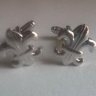 CL520  Silver Fleur De Lis Lys Cufflinks Cuff Links Great Gift Gifts Paris Chic+
