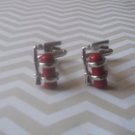 CL001 Stainless Steel Red Fire Extinguisher Fighter Engine Cuff Links *