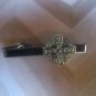 T814 Antique Silver Celtic Cross Tie Clip Bar Pin Novelty Wedding Celestial