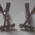 CL503 * SALE * Silver Golf Club and Ball Sports Cufflinks Birthday Father's Day