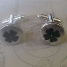 CL527 Lucky Green Four Leaf Clover Cufflinks Cuff Links Christmas Wedding Gifts