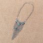 N72 Hot Boho Turquoise Beads Bib Necklace Statement Collar Bohemian Coin Silver