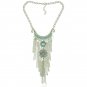 N72 Hot Boho Turquoise Beads Bib Necklace Statement Collar Bohemian Coin Silver