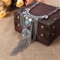 N72 Hot Boho Turquoise Beads Bib Necklace Statement Collar Bohemian Coin Silver