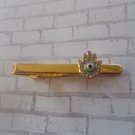 T825 Golden Hamsa Evil Eye Protection Tie Clip Bar Pin Christmas Gift for Him