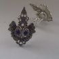 CL038 Antique Silver Gothic Owl Prince Cufflinks Halloween Wedding Party +