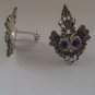 CL038 Antique Silver Gothic Owl Prince Cufflinks Halloween Wedding Party +