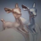 R026 Golden Lovely Deer Fawn Wrap Ring Bambi Halloween *US Seller*