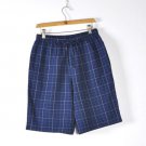 100% Cotton Woven Fabric Men's Sleep Shorts Plaid Causal Pajamas Lounging Pants