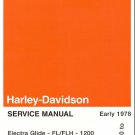 Harley Davidson 1970 TO Early 1978 Service Manual FL FLH  FX  FXE FXS 1200 PDF