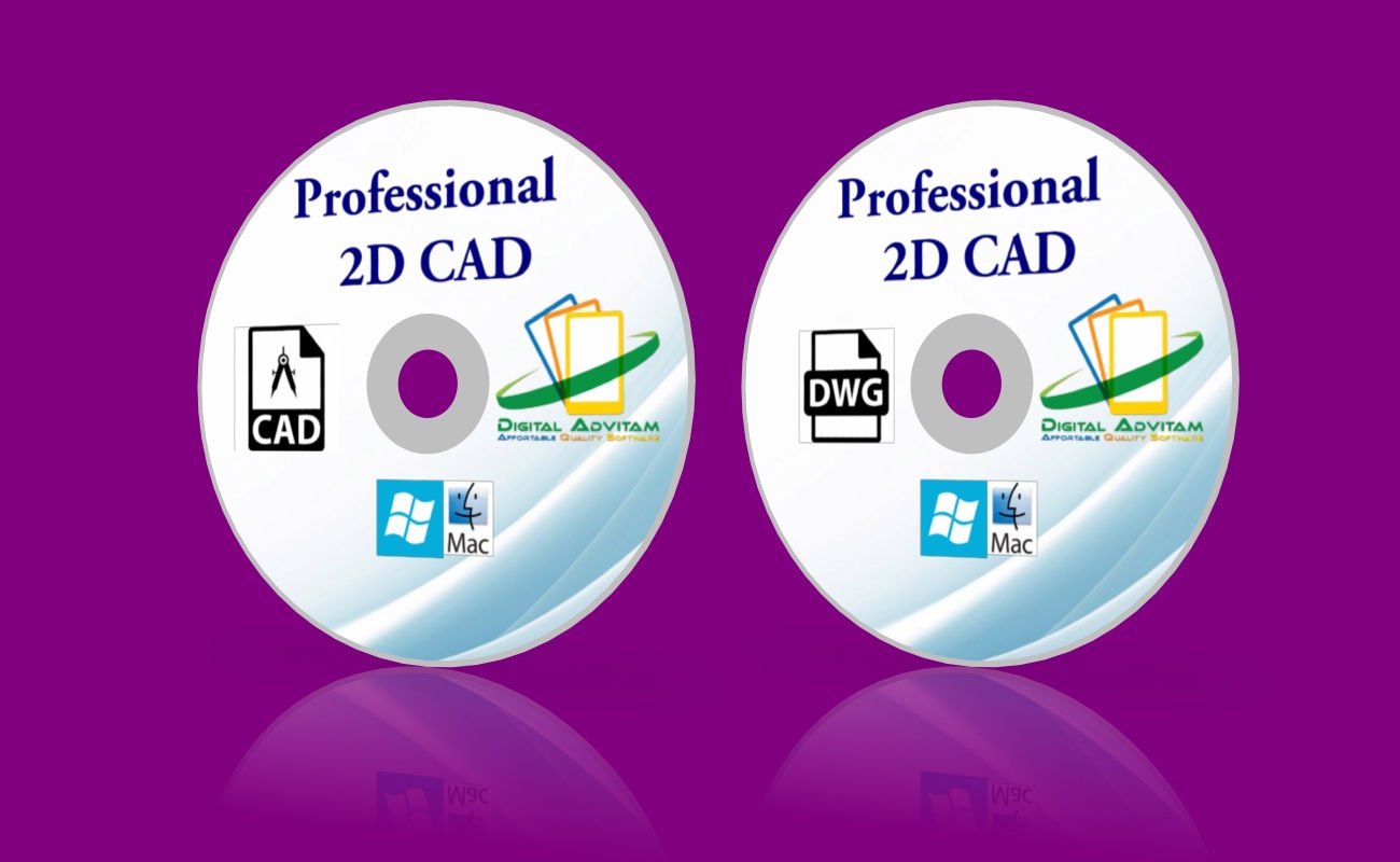 2-in-1 Professional CAD Software AUTOCAD 2D CAD Drawing  WINDOWS 7 8 10 Mac OSX