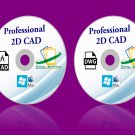 2-in-1 Professional CAD Software AUTOCAD 2D CAD Drawing  WINDOWS 7 8 10 Mac OSX