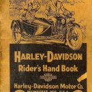 1929 Harley-Davidson Rider's Hand Book For  61 & 74 Twin Model-Illustrated PDF